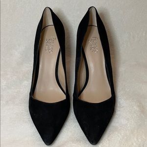 Franco Sarto Black Suede Pumps